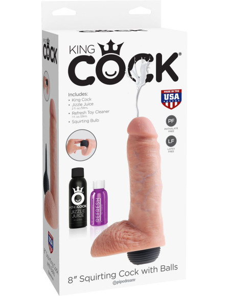 Реалистичный фаллоимитатор с эффектом семяизвержения Squirting Cock with Balls - 20,3 см. Реалистичный фаллоимитатор с эффектом семяизвержения Squirting Cock with Balls - 20,3 см.