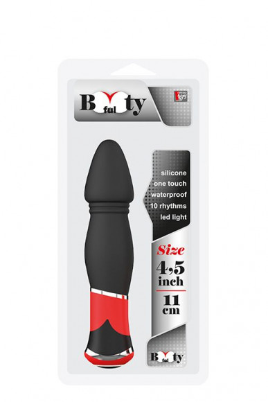 Чёрный анальный стимулятор с вибрацией BOOTYFUL CONED VIBE BLACK Чёрный анальный стимулятор с вибрацией BOOTYFUL CONED VIBE BLACK