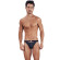 Черные мужские трусы-брифы с декоративным пояском Misty Brief Черные мужские трусы-брифы с декоративным пояском Misty Brief