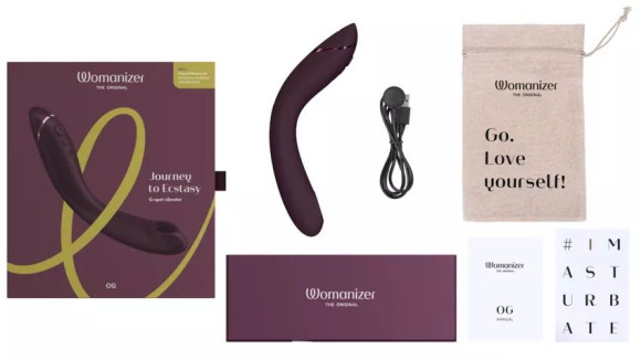 Сливовый стимулятор G-точки Womanizer OG c технологией Pleasure Air и вибрацией - 17,7 см. Сливовый стимулятор G-точки Womanizer OG c технологией Pleasure Air и вибрацией - 17,7 см.