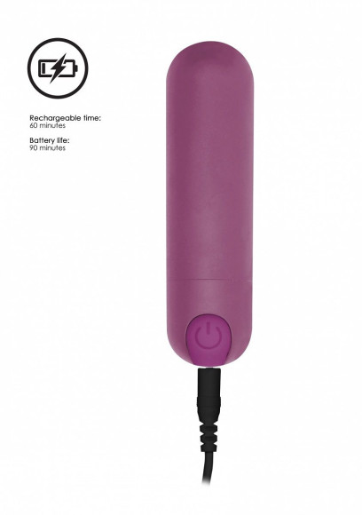 Фиолетовая перезаряжаемая вибропуля 7 Speed Rechargeable Bullet - 7,7 см. Фиолетовая перезаряжаемая вибропуля 7 Speed Rechargeable Bullet - 7,7 см.