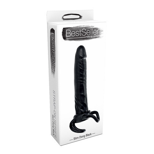 Чёрная насадка-фаллос для двойного проникновения INFLATABLE DILDO SLIM DONG - 13,5 см. Чёрная насадка-фаллос для двойного проникновения INFLATABLE DILDO SLIM DONG - 13,5 см.