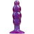 Фиолетовая рельефная анальная пробка SpectraGels Purple Anal Stuffer - 14 см.