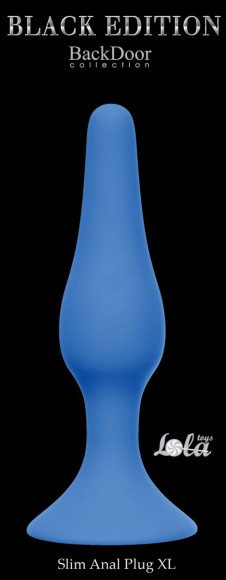 Синяя анальная пробка Slim Anal Plug XL - 15,5 см. Синяя анальная пробка Slim Anal Plug XL - 15,5 см.