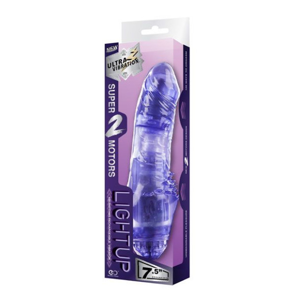 Фиолетовый вибратор LIGHT UP 100 RHYTHMS VIBE - 19 см. Фиолетовый вибратор LIGHT UP 100 RHYTHMS VIBE - 19 см.