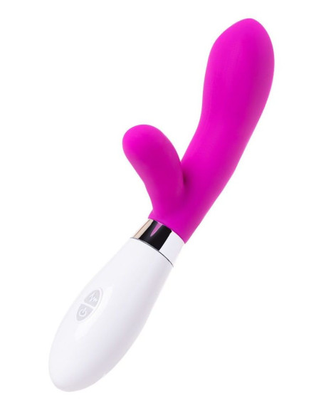 Розовый силиконовый вибратор с клиторальным стимулятором A-Toys Mady - 20,4 см. Розовый силиконовый вибратор с клиторальным стимулятором A-Toys Mady - 20,4 см.