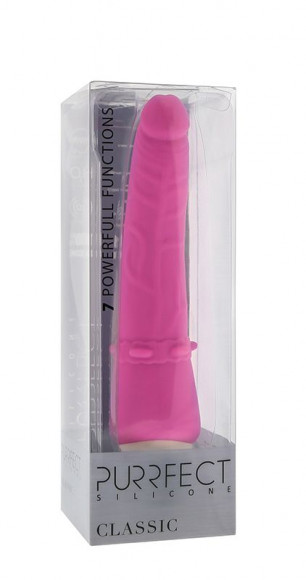 Розовый вибратор-реалистик PURRFECT SILICONE CLASSIC 6.8INCH - 17,5 см. Розовый вибратор-реалистик PURRFECT SILICONE CLASSIC 6.8INCH - 17,5 см.