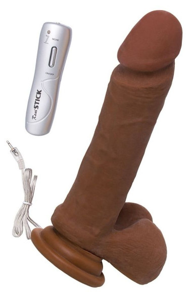 Коричневый вибратор-ротатор Realstick Elite Mulatto на присоске - 21 см. Коричневый вибратор-ротатор Realstick Elite Mulatto на присоске - 21 см.