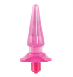 Розовая анальная пробка с вибрацией B YOURS BASIC VIBRA PLUG - 11,4 см.