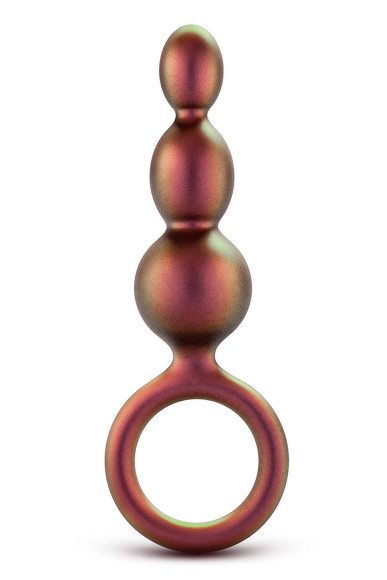 Массажер для анальной стимуляции цвета бронзы Matrix Beaded Loop Plug - 13,3 см. Массажер для анальной стимуляции цвета бронзы Matrix Beaded Loop Plug - 13,3 см.