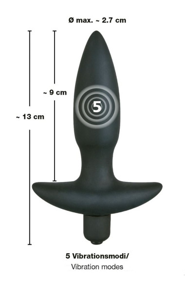 Анальная вибровтулка с 5 скоростями вибрации Vibrating Plug Small - 13 см. Анальная вибровтулка с 5 скоростями вибрации Vibrating Plug Small - 13 см.