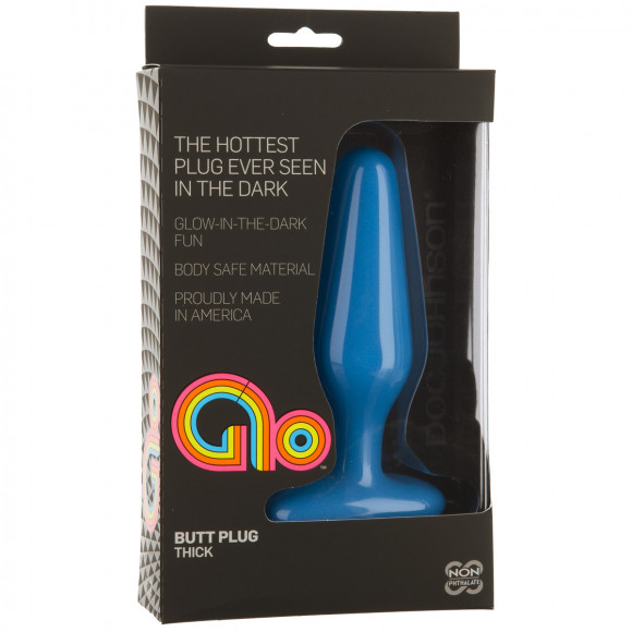 Анальная пробка GLO Thick Blue Анальная пробка GLO Thick Blue