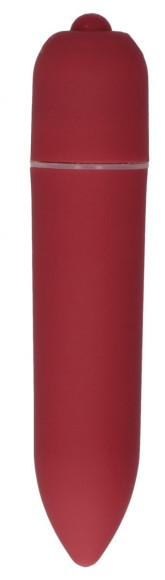 Красная удлинённая вибропуля Power Bullet Black - 8,3 см. Красная удлинённая вибропуля Power Bullet Black - 8,3 см.
