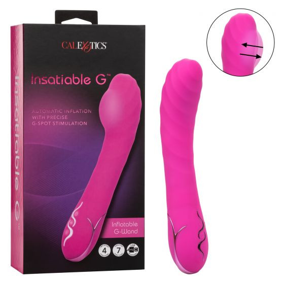 Розовый вибромассажер Insatiable G Inflatable G-Wand с функцией расширения - 21,5 см. Розовый вибромассажер Insatiable G Inflatable G-Wand с функцией расширения - 21,5 см.