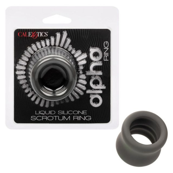 Серое эрекционное кольцо для мошонки Alpha Liquid Silicone Scrotum Ring Серое эрекционное кольцо для мошонки Alpha Liquid Silicone Scrotum Ring