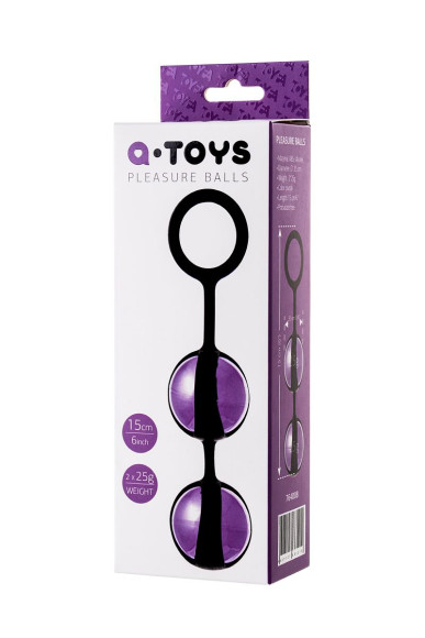 Фиолетово-чёрные вагинальные шарики TOYFA A-toys Фиолетово-чёрные вагинальные шарики TOYFA A-toys