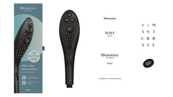 Черная насадка для душа Womanizer Wave Черная насадка для душа Womanizer Wave