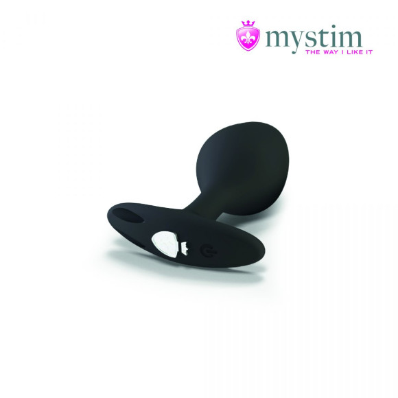 Черная пробка Mystim Rocking Vibe S с возможностью подключения к электростимулятору - 9,7 см. Черная пробка Mystim Rocking Vibe S с возможностью подключения к электростимулятору - 9,7 см.