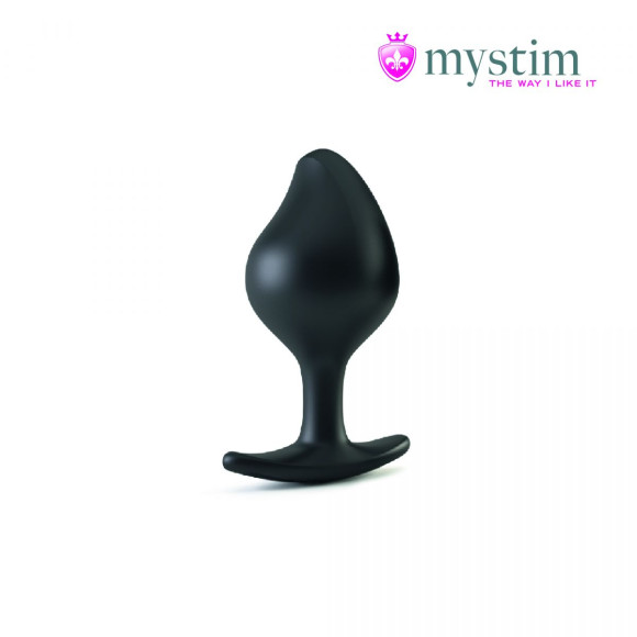 Черная пробка Mystim Rocking Vibe S с возможностью подключения к электростимулятору - 9,7 см. Черная пробка Mystim Rocking Vibe S с возможностью подключения к электростимулятору - 9,7 см.
