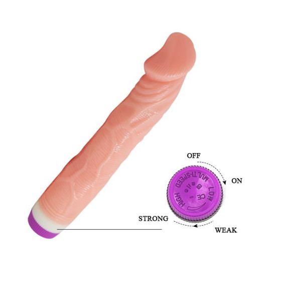 Реалистичный вибратор Pleasure - 22,6 см. Реалистичный вибратор Pleasure - 22,6 см.