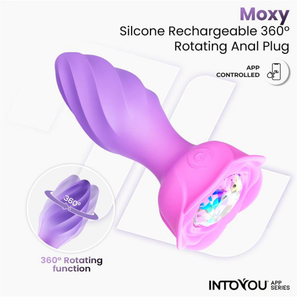 Интерактивная анальная вибропробка с вращением Moxy Интерактивная анальная вибропробка с вращением Moxy