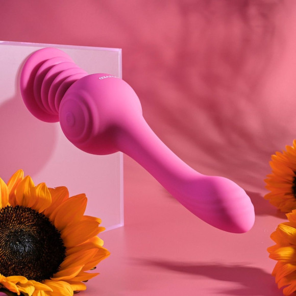 Розовый вибромассажер Gyro Vibe для зоны G - 24 см. Розовый вибромассажер Gyro Vibe для зоны G - 24 см.