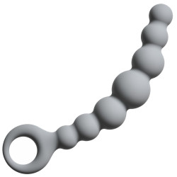 Серая упругая анальная цепочка Flexible Wand - 18 см. Серая упругая анальная цепочка Flexible Wand - 18 см.