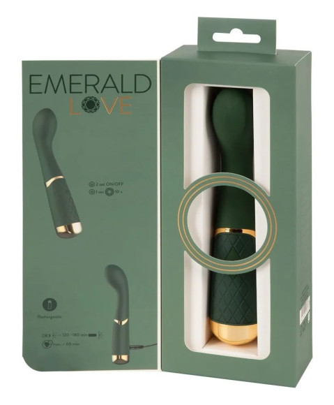 Зеленый стимулятор точки G Luxurious G-Spot Massager - 19,5 см. Зеленый стимулятор точки G Luxurious G-Spot Massager - 19,5 см.