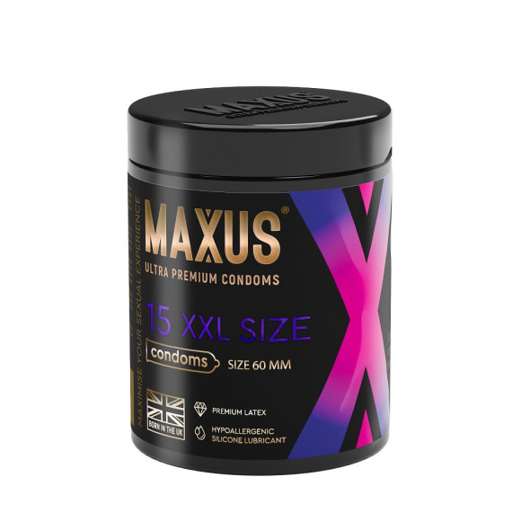Презервативы увеличенного размера Maxus XXL - 15 шт. Презервативы увеличенного размера Maxus XXL - 15 шт.