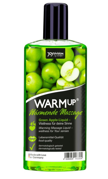 Массажное масло WARMup Green Apple с ароматом яблока - 150 мл. Массажное масло WARMup Green Apple с ароматом яблока - 150 мл.