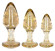 Набор из 3 золотистых анальных пробок Acrylic Goldchip Butt Plug Set Набор из 3 золотистых анальных пробок Acrylic Goldchip Butt Plug Set
