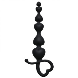Чёрная анальная цепочка Begginers Beads - 18 см. Чёрная анальная цепочка Begginers Beads - 18 см.
