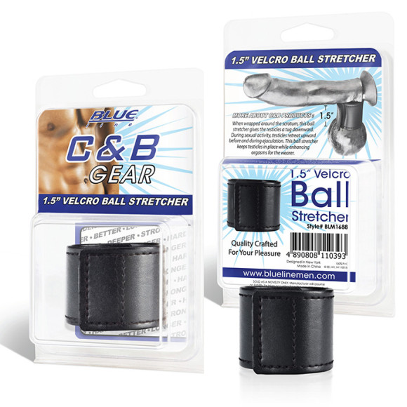 Хомут-утяжка для мошонки из искусственной кожи на липучке VELCRO BALL STRETCHER- 4 см. Хомут-утяжка для мошонки из искусственной кожи на липучке VELCRO BALL STRETCHER- 4 см.