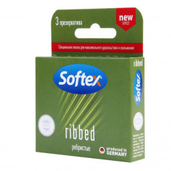Ребристые презервативы Softex Ribbed - 3 шт. Ребристые презервативы Softex Ribbed - 3 шт.