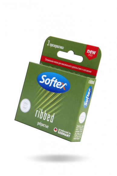 Ребристые презервативы Softex Ribbed - 3 шт. Ребристые презервативы Softex Ribbed - 3 шт.