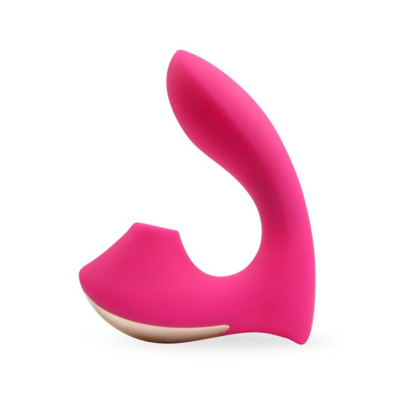 Розовый L-образный вибромассажёр с вакуумной стимуляцией 3,5’’ Silicone Billow Suction Lover Розовый L-образный вибромассажёр с вакуумной стимуляцией 3,5’’ Silicone Billow Suction Lover