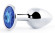 Анальное украшение SILVER PLUG SMALL с синим кристаллом - 7,2 см. Анальное украшение SILVER PLUG SMALL с синим кристаллом - 7,2 см.