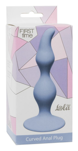 Голубая анальная пробка Curved Anal Plug Blue - 12,5 см. Голубая анальная пробка Curved Anal Plug Blue - 12,5 см.