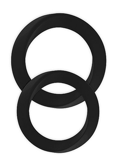 Набор из 2 чёрных эрекционных колец разного размера Infinity Thin M and L Cockring Набор из 2 чёрных эрекционных колец разного размера Infinity Thin M and L Cockring