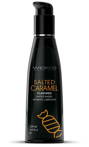 Лубрикант со вкусом соленой карамели Wicked Aqua Salted Caramel - 120 мл. Лубрикант со вкусом соленой карамели Wicked Aqua Salted Caramel - 120 мл.