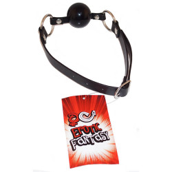 Силиконовый черный кляп-шарик на ремне Black Ballgag Силиконовый черный кляп-шарик на ремне Black Ballgag
