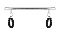 Металлическая штанга с петлями для фиксации Steel Suspension Bar with 2 Cuffs Металлическая штанга с петлями для фиксации Steel Suspension Bar with 2 Cuffs