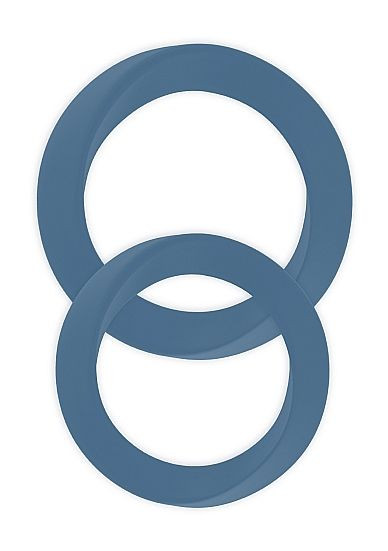 Набор из 2 синих эрекционных колец разного размера Infinity Thin M and L Cockring Набор из 2 синих эрекционных колец разного размера Infinity Thin M and L Cockring