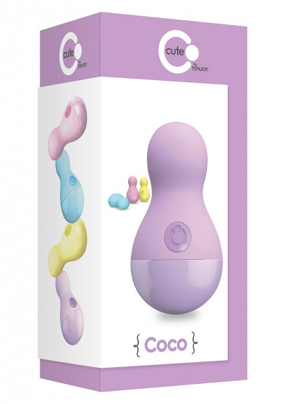 Сиреневый вибростимулятор COCO BODY - 9 см. Сиреневый вибростимулятор COCO BODY - 9 см.