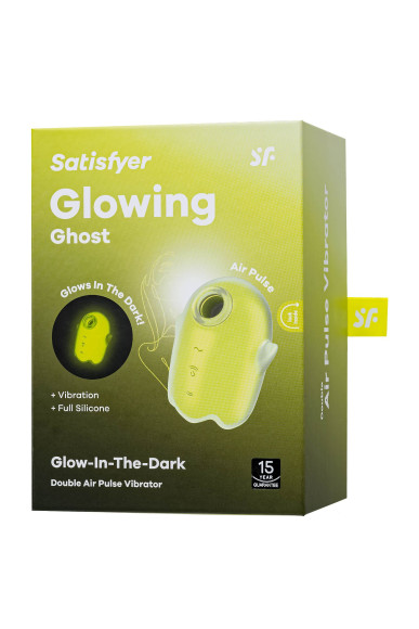 Желтый люминесцентный вакуум-волновой стимулятор клитора Glowing Ghost Желтый люминесцентный вакуум-волновой стимулятор клитора Glowing Ghost