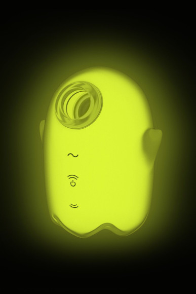 Желтый люминесцентный вакуум-волновой стимулятор клитора Glowing Ghost Желтый люминесцентный вакуум-волновой стимулятор клитора Glowing Ghost