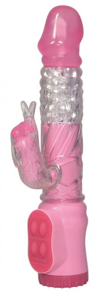 Розовый вибратор Vibrating Rabbit с клиторальным зайчиком - 22 см. Розовый вибратор Vibrating Rabbit с клиторальным зайчиком - 22 см.