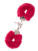Металлические наручники с красной меховой опушкой METAL HANDCUFF WITH PLUSH RED Металлические наручники с красной меховой опушкой METAL HANDCUFF WITH PLUSH RED
