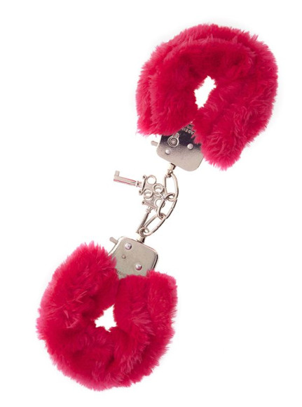 Металлические наручники с красной меховой опушкой METAL HANDCUFF WITH PLUSH RED Металлические наручники с красной меховой опушкой METAL HANDCUFF WITH PLUSH RED