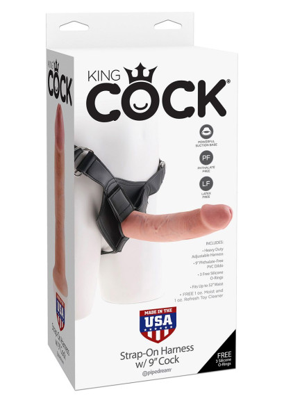 Страпон Harness со съемной телесной насадкой King Cock 9 - 22,9 см. Страпон Harness со съемной телесной насадкой King Cock 9 - 22,9 см.